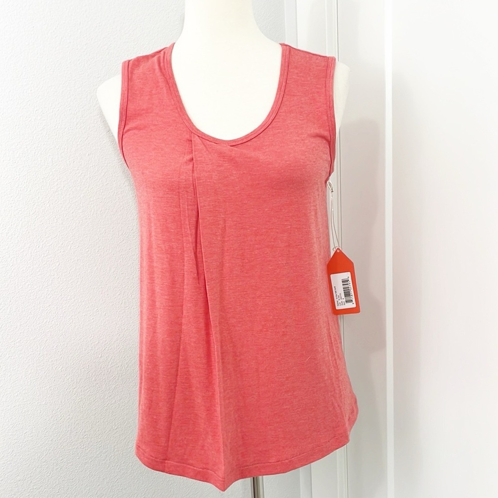 New Oiselle Size 4 Coral Red In the Fold Tank Top